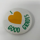 Vintage I Heart Good Grades Pin