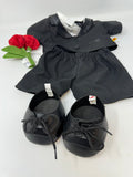 Build a Bear TUXEDO Shirt, Pants, Shoes and Roses Black Outfit Wedding Groom Suit