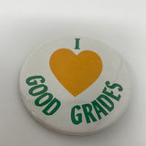 Vintage I Heart Good Grades Pin