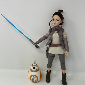 Star Wars Forces of Destiny Rey of Jakku 11" Figure with Light Saber and BB8 Hasbro 2016