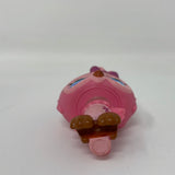 2007 Hasbro Littlest Pet Shop LPS #496 Pink Barn Owl Bird Flower Eyes Toy