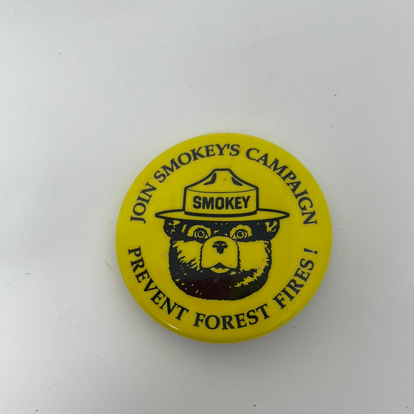 Vintage Join Smokey’s Campaign Pinback Smokey Bear