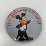 Vintage 1986 Disney Channel Button/Pin/Badge-Mickey Mouse - Tuxedo -Silver