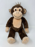 Build A Bear Brown Smiling Monkey Plush Stuffed Animal 2015 17”