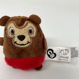 Fiesta Cutie Beans Great Wolf Lodge Brown Bear 3" Red Pants Plush Stuffed HTF