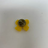 Vintage yellow ribbon bow pin