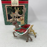 Hallmark Keepsake Ornament Santa and His Reindeer 4/5 Donder & Blitzen 1992
