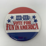 M&M’s Chocolate Candies Vote For Fun In America Pin
