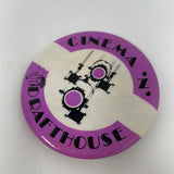 Vintage Cinema Drafthouse Movie Theater Theatre Film Beer Pin Pinback Button