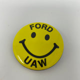 Vintage Smiley Face Ford UAW Pin