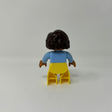 Lego Duplo WOMAN LADY MOM MOTHER 2.5" FIGURE Brown Hair Yellow Pants