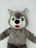 Build A Bear Wolf Pup Wiley the Wolf Grey 16" Great Wolf Lodge Plush Toy Stuffed