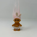 Russ Troll Doll 2” Pink Hair Brown Eyes Standing Baby Bunny Easter