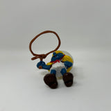 Vintage Smurf Collectible Figurine Toy Cowgirl Smurfette