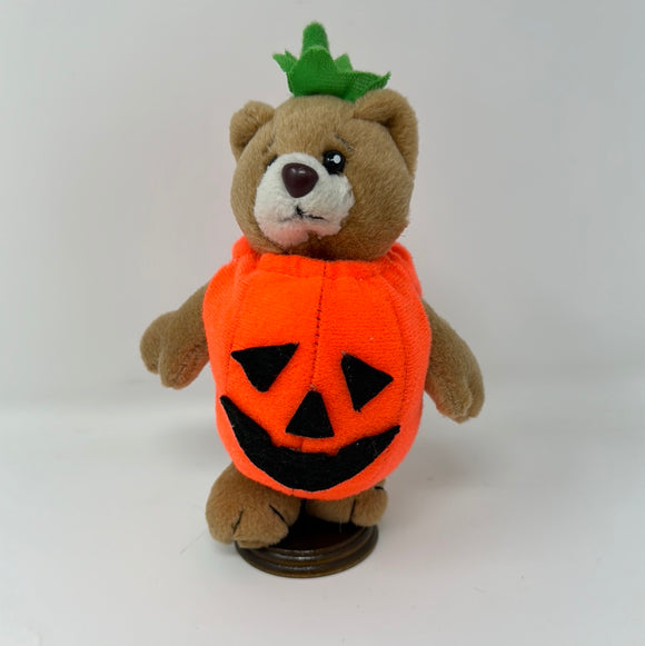 Vintage Halloween Plush Bear as Pumpkin Figure 7