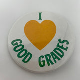 Vintage I Heart Good Grades Pin