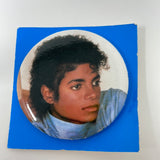 Original 1984 Michael Jackson King of Pop Photo Promo Pinback Button - Official