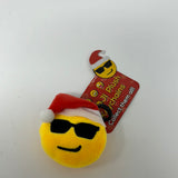 Emoji Plush Keychains Sunglasses Santa Hat