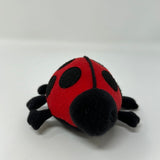 5" APPLAUSE LADY BUG PLUSH STUFFED BEAN BAG ANIMAL INSECT RED BLACK BROWN TOY