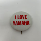 Vintage I Love Yamaha Motorcycle Button Pin Pinback