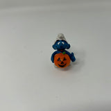 Vintage Halloween Smurf with Pumpkin Figure Toy Smurfs