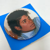 Original 1984 Michael Jackson King of Pop Photo Promo Pinback Button - Official