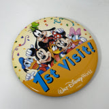 Disney Souvenir Button - Mickey And Pals - 1st Visit