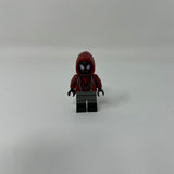 Lego Spider-Man Minifigure Minifig (Miles Morales) Dark Red Hood