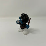Smurfs - Policeman Smurf in Black Uniform PVC Figure 1981 vintage Peyo