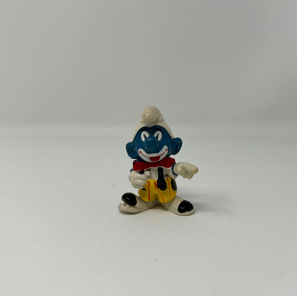 Vintage 1978 Peyo Schleich Clown Smurf Figure PVC Hong Kong W Berrie Co Figurine