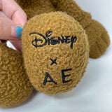Disney X AE Mickey Mouse 12" Plush Brown Fleece American Eagle Special Edition