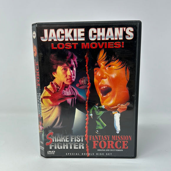 DVD Jackie Chan’s Lost Movies! Snake Fist Fighter and Fantasy Mission Force Special Double Disc Set