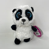 Keel -  Mini Motsu Noodles The Panda Black & White Soft Plush Beanie Toy -12 Cm