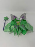 Build A Bear Workshop Disney Green Tinkerbell Fairy Costume Dress with Wings & Wand Outfit