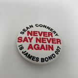 Sean Connery Is James Bond 007 Never Say Never Again 1982 Button Warner Bros