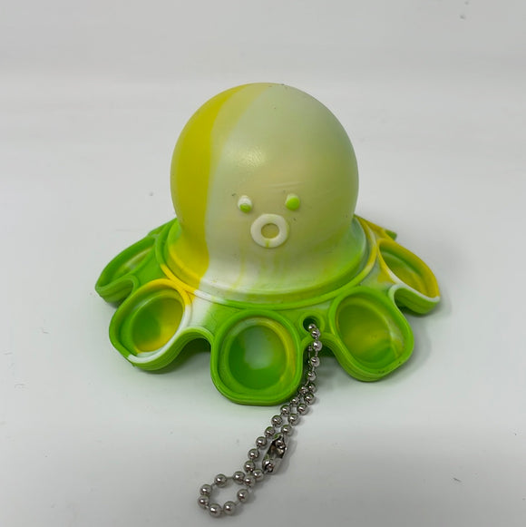Green, Yellow and White Mood Octopus Pop It Fidget Toy