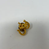 Vintage Gold Tone Elephant and 2 Horseshoes Good Luck Lapel Pin