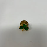 Vintage Lucky Green Clover Lapel Pin