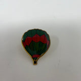 Hot Balloon Green and Red Enamel Pin