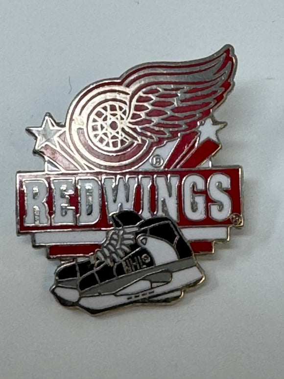 Detroit Red Wings Hockey NHL Skates Lapel Pin Brooch