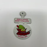 VINTAGE GIVE A HOOT! DON'T POLLUTE POCKET PIN BACK