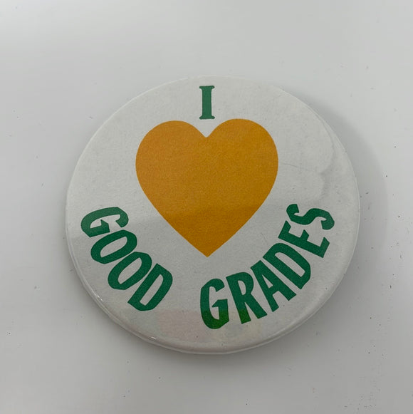 Vintage I Heart Good Grades Pin