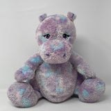 Build a Bear Purple Blue Purple Tie Dye Hippopotamus 13" Plush Stuffed Animal