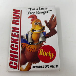 Aardman - Chicken Run Button / Pin - Rocky "I'm A Lone Free Ranger!" 2000