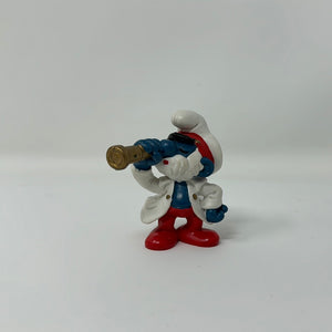 Smurfs Captain Papa Smurf 1981 Vintage Figure Toy PVC Peyo Lot Figurine