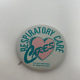 Pinback vintage Respiratory Care Cares American Association Respiratory Cares