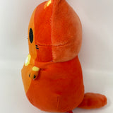 Kleptocats Plush Stuffed Animal 7” Klepto Cat Hyper beard Orange Lava Plush.