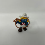 Vintage Smurf Collectible Figurine Toy Cowgirl Smurfette