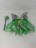 Build A Bear Workshop Disney Green Tinkerbell Fairy Costume Dress with Wings & Wand Outfit