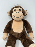 Build A Bear Brown Smiling Monkey Plush Stuffed Animal 2015 17”